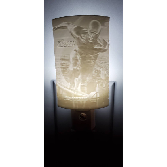 Rise of SILVER SURFER Fantastic 4 Movie Poster 3.5" x 2" Lithophane Night Light - Picture 3 of 9